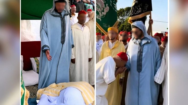 جدل تقبيل قدم شيخ صوفي يتجدد.. روايتان متباينتان حول واقعة موسم الزميج