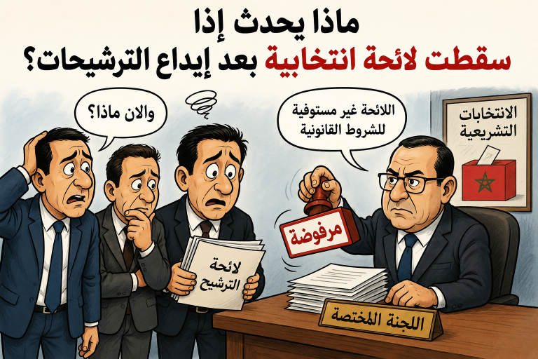 ماذا يحدث إذا سقطت لائحة انتخابية بعد إيداع الترشيحات؟